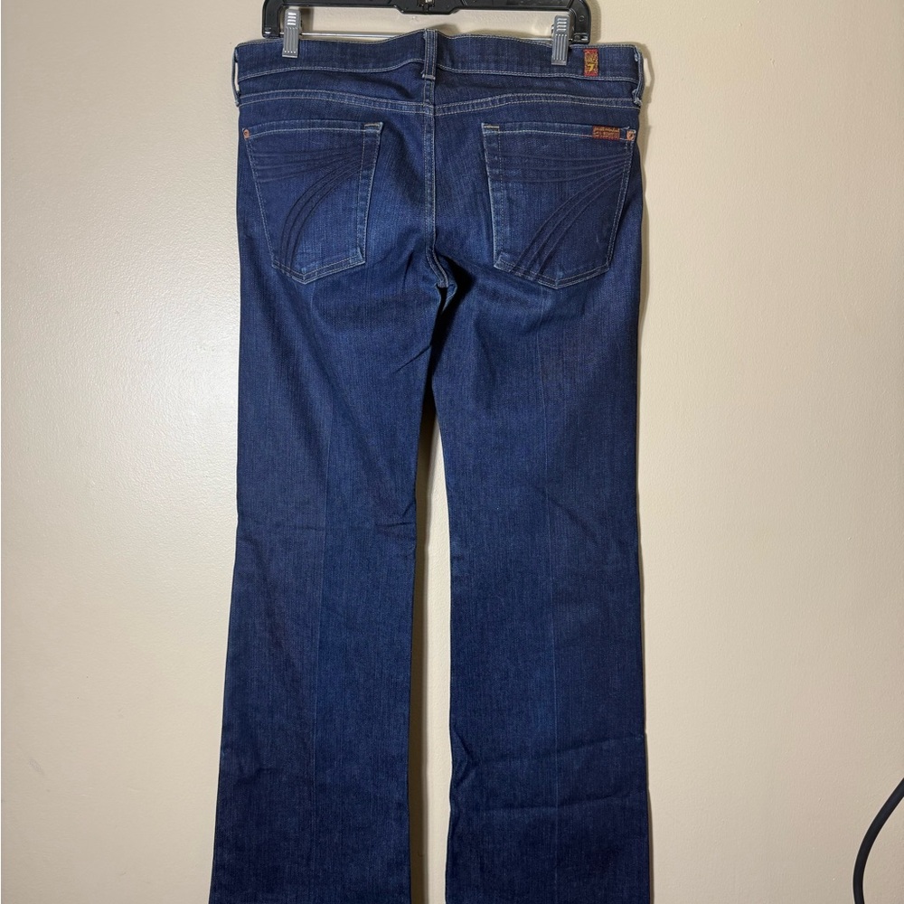 DOJO 7 For All Mankind Dark Blue Boot Cut Jeans